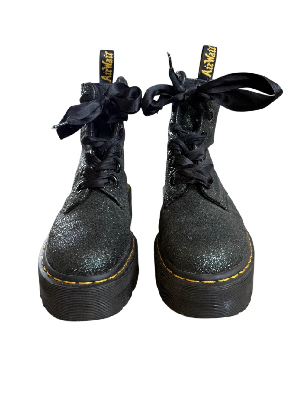 Dr. Marten’s Womens Molly Glitter Sparkle Platform Chunky Combat Boots Size 8 - Picture 2 of 13
